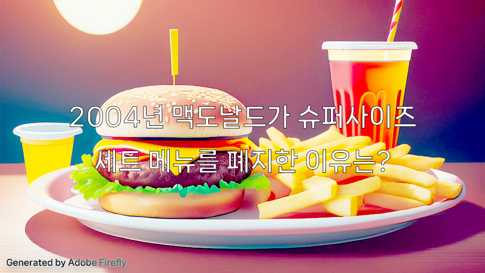 2004년 맥도날드가 슈퍼사이즈 세트 메뉴를 폐지한 이유는?