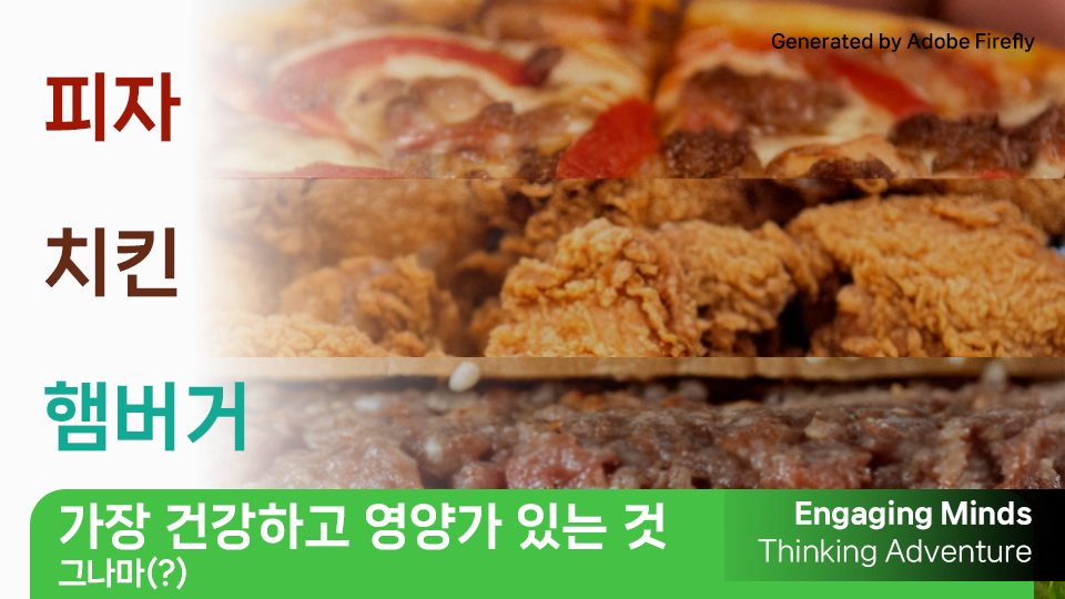 치킨, 피자, 햄버거 중 가장 건강하고 영양가 있는 것